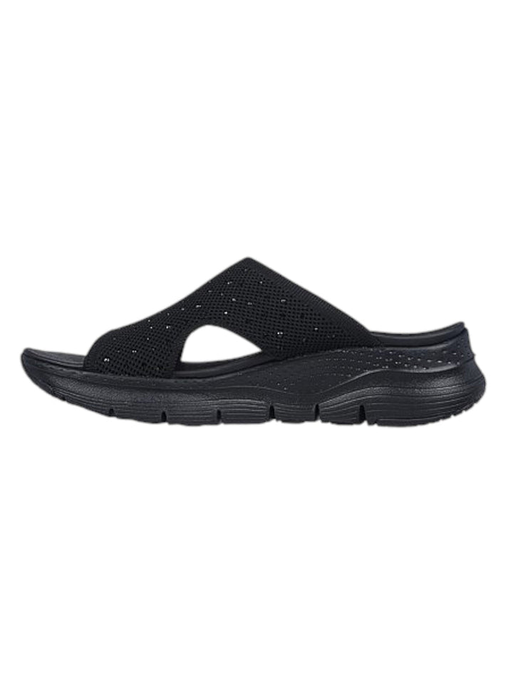 Skechers Black Women Arch Fit Sweet Monet Sliders