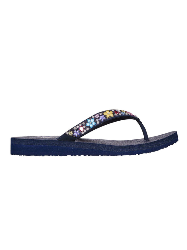 Skechers Navy Women Meditation Dancing Daisy Flip-Flops