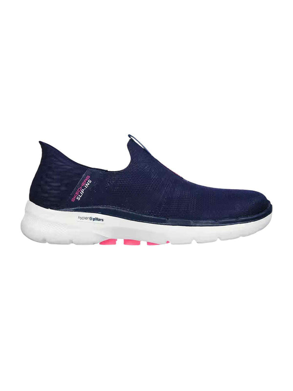 Skechers Navy Women Go Walk 6 Fabulous View Slip On Sneakers