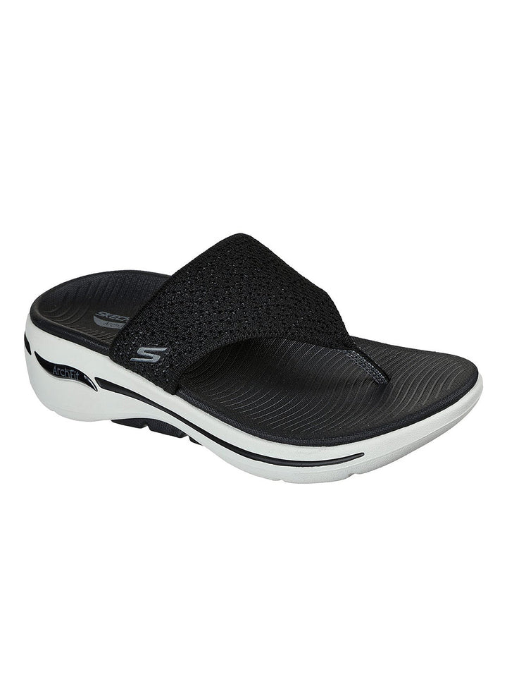 Skechers White Women Go Walk Arch Fit Sandal Wee Flip-Flops