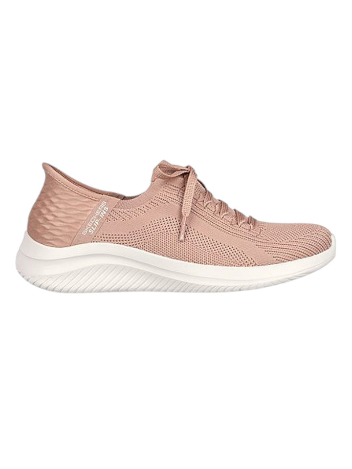 Skechers Tan Women Ultra Flex 3.0 Brilliant Path Slip On Sneakers