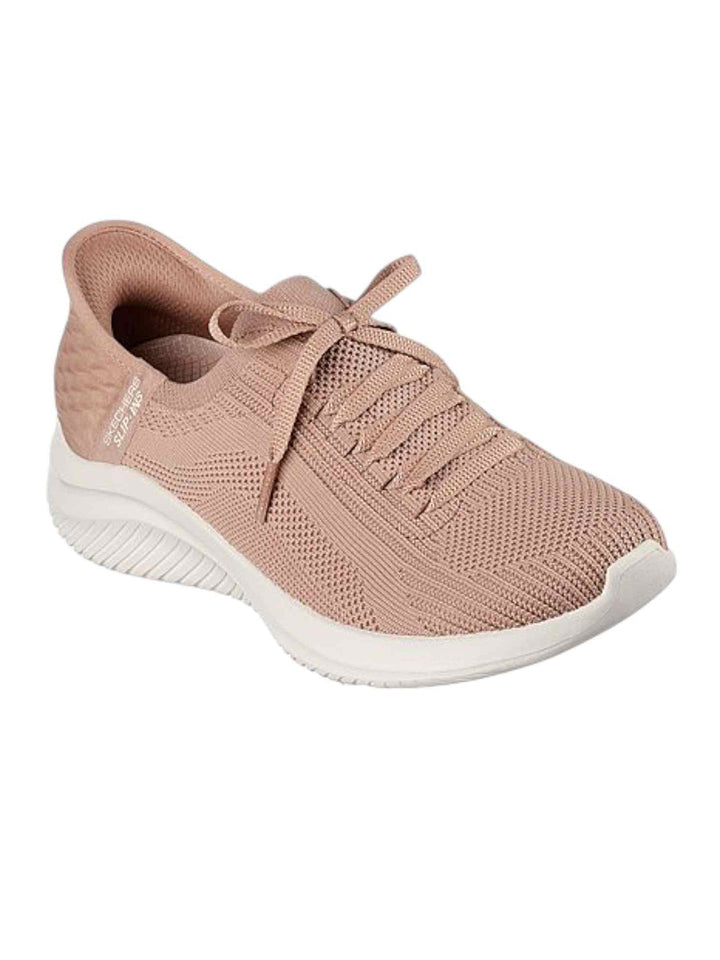 Skechers Tan Women Ultra Flex 3.0 Brilliant Path Slip On Sneakers