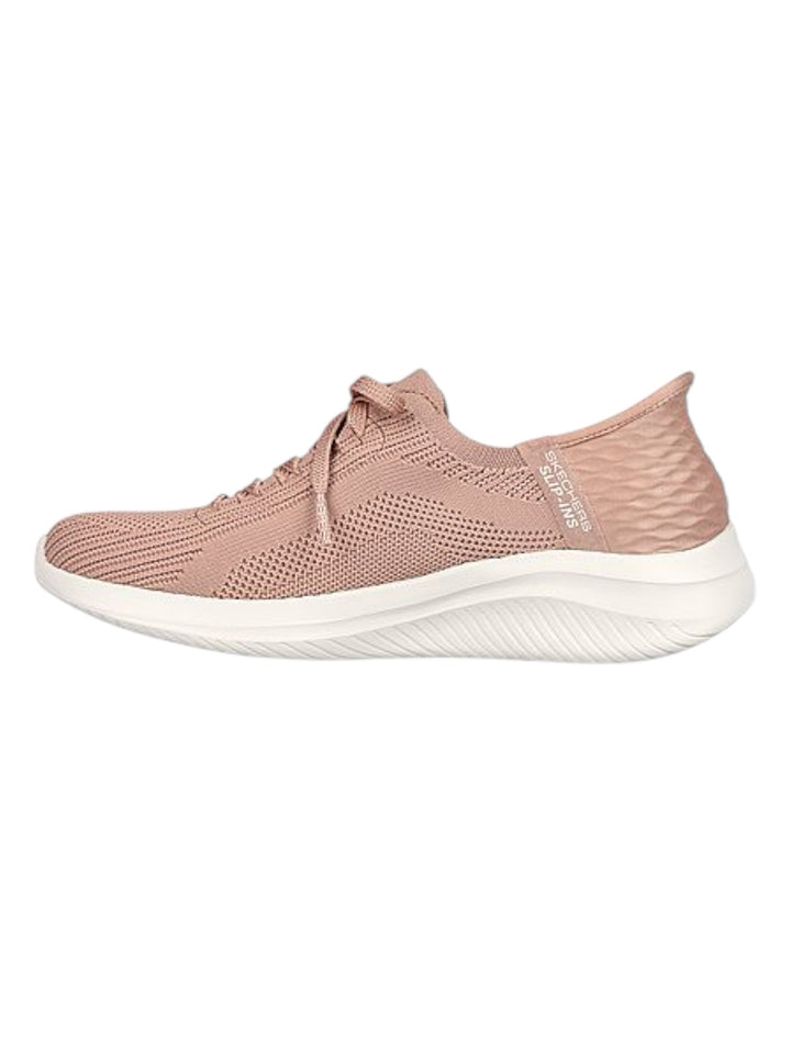 Skechers Tan Women Ultra Flex 3.0 Brilliant Path Slip On Sneakers