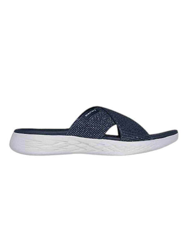 Skechers Navy Women On The Go 600 Glistening Sliders