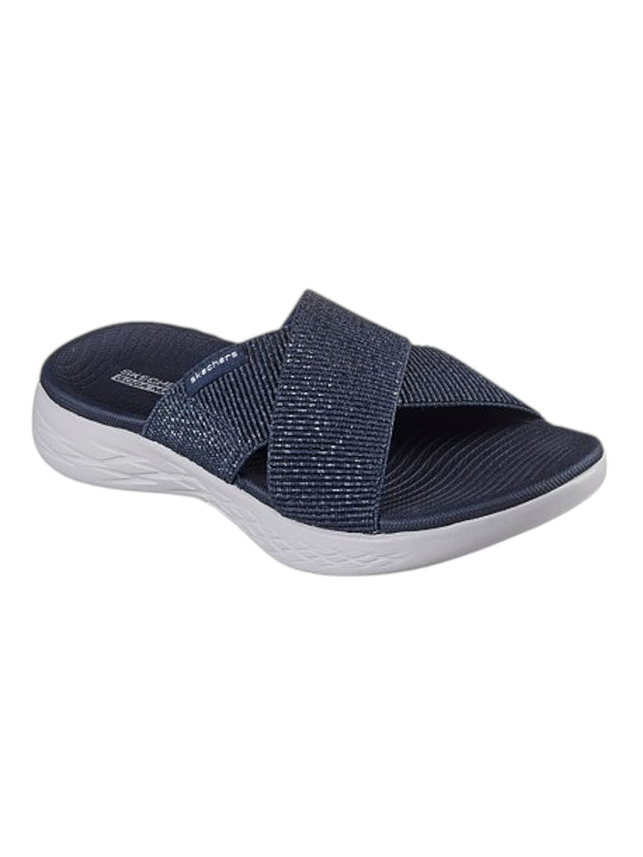 Skechers Navy Women On The Go 600 Glistening Sliders