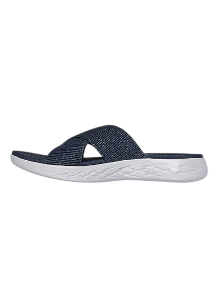 Skechers Navy Women On The Go 600 Glistening Sliders