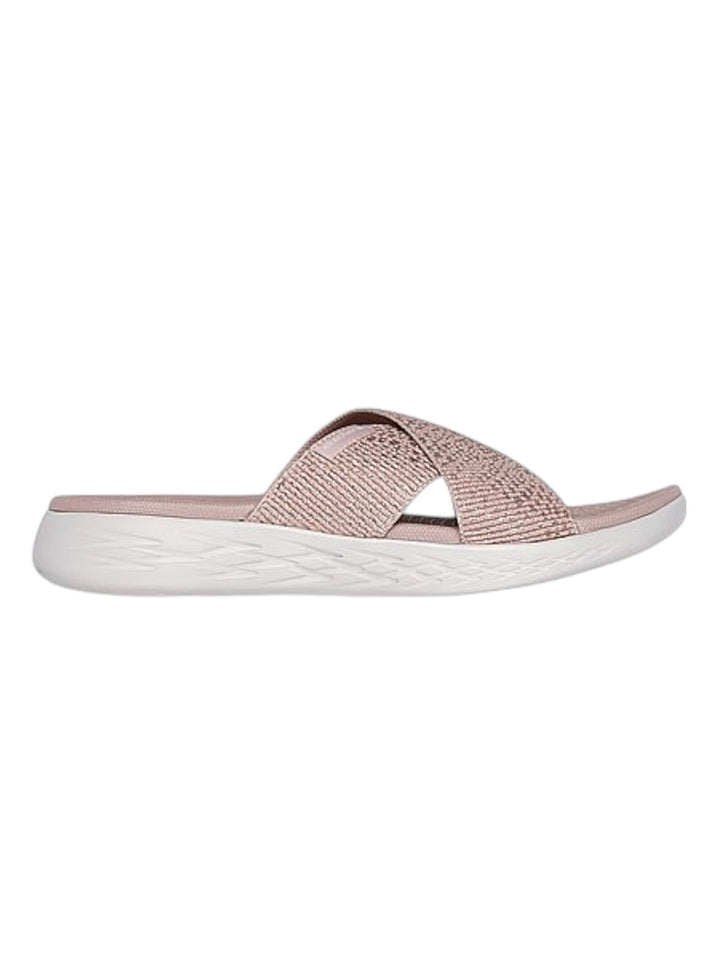 Skechers Rose Gold Women On The Go 600 Glistening Sliders
