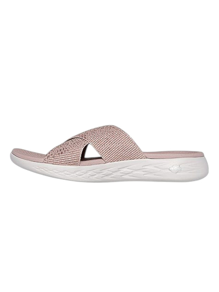 Skechers Rose Gold Women On The Go 600 Glistening Sliders