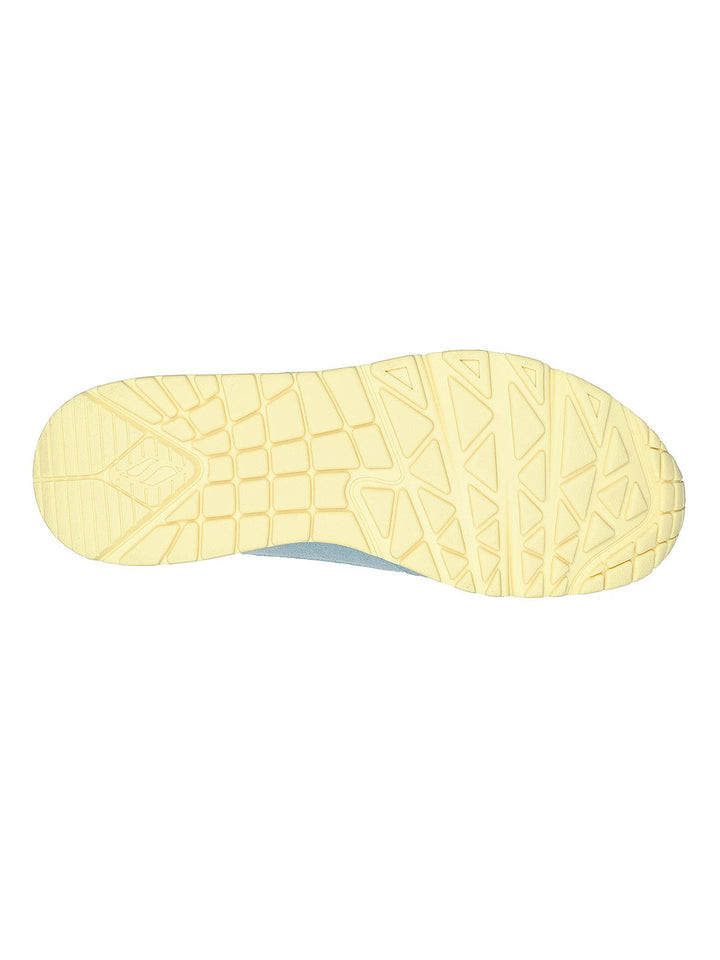 Skechers Blue Women Uno Two Much Fun Lace Up Sneakers