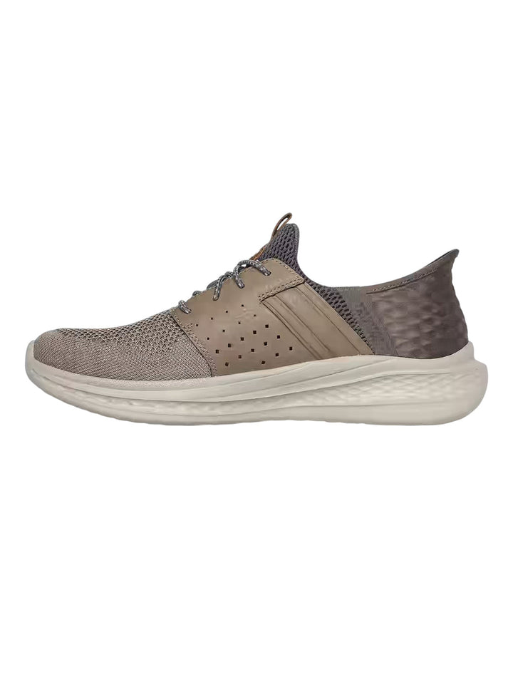 Skechers Taupe Men Slade Ocon Slip On Sneakers