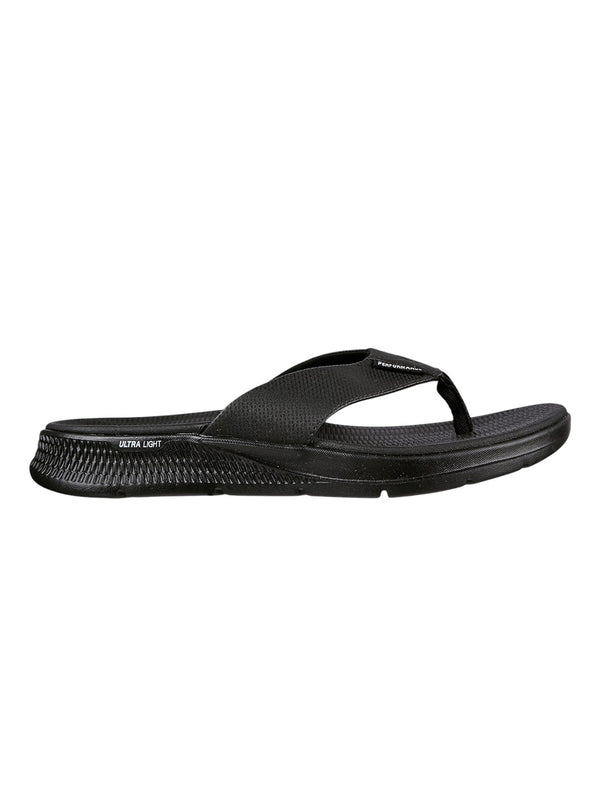 Skechers Black Men Go Consistent Sandal Synthwav Flip-Flops