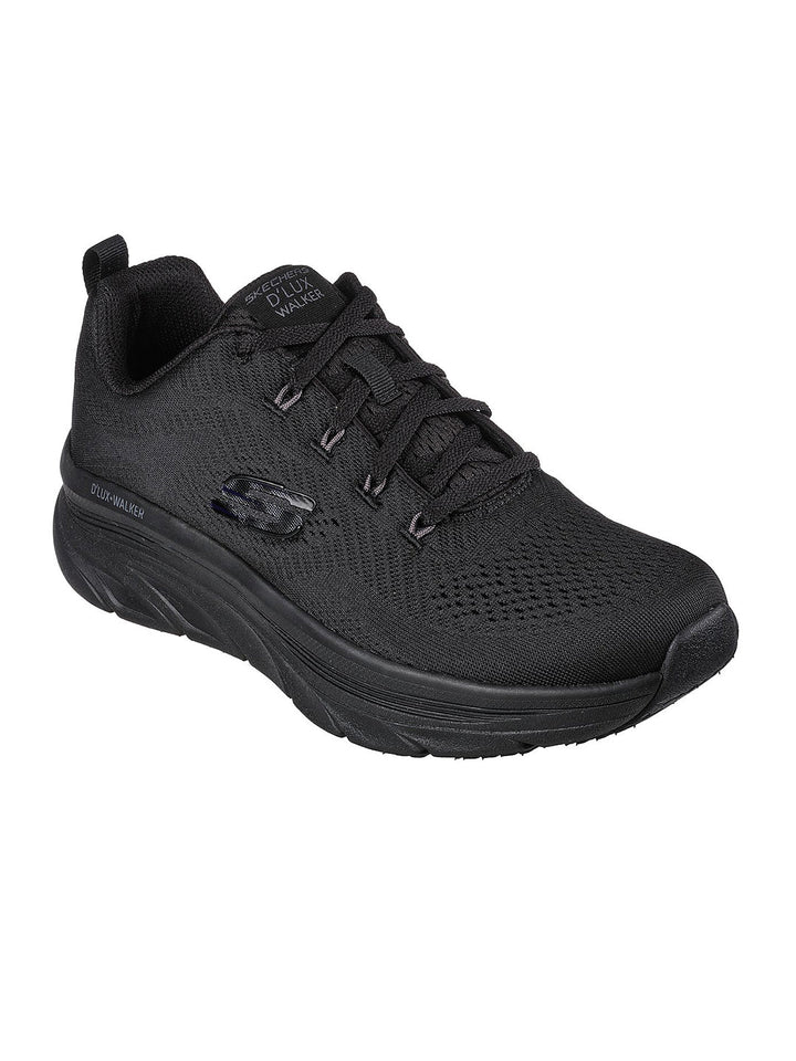 Skechers Black Men Dlux Walker Meerno Lace Up Sneakers