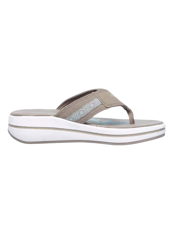 Skechers Taupe Women Upgrades Marina Bay Flip-Flops