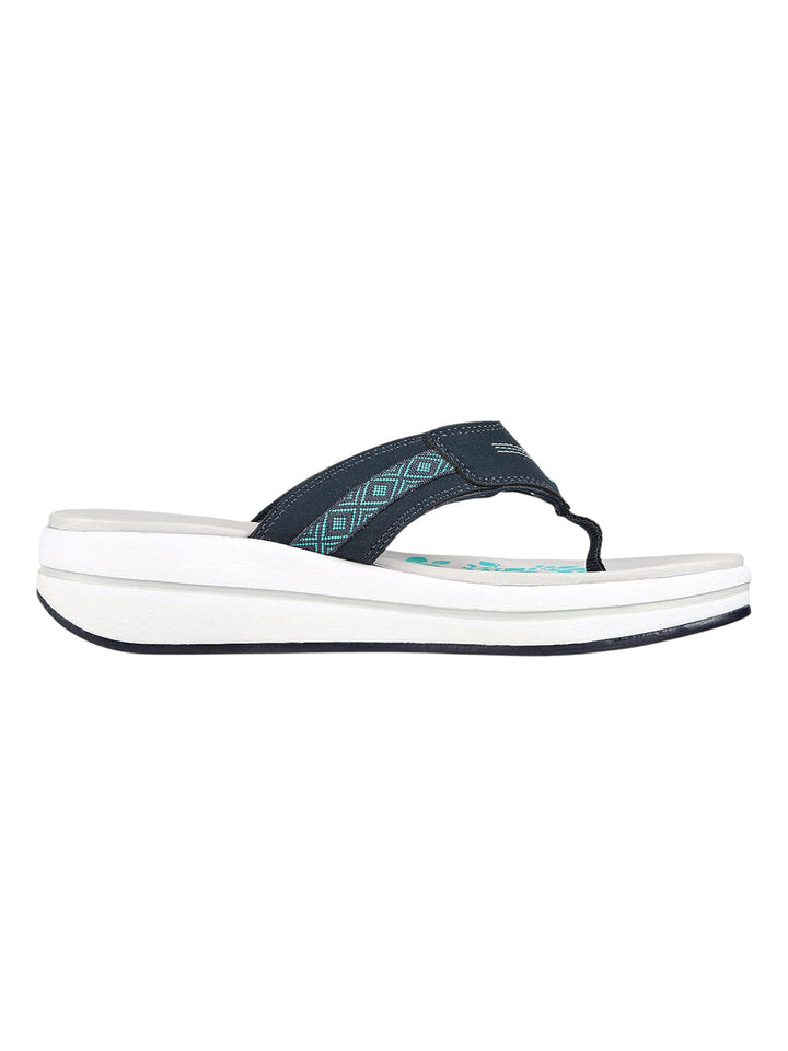 Skechers Navy Women Upgrades Marina Bay Flip-Flops